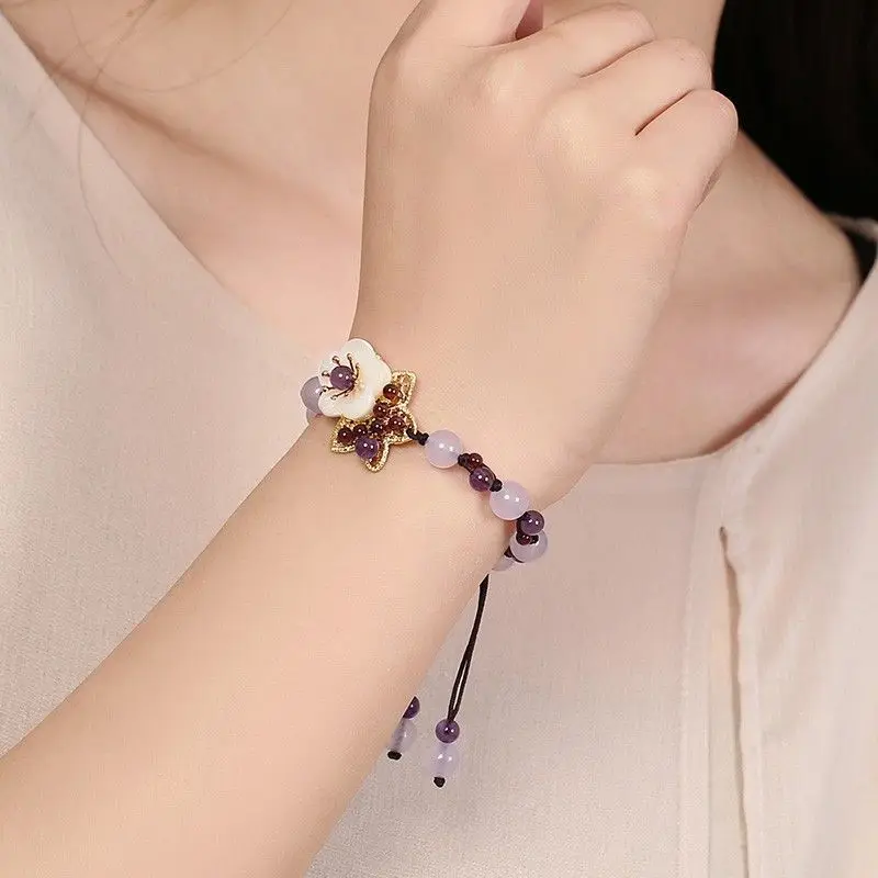 Ethnic Fashion For Ladies - Braccialetto in Cristallo Cinese Stile Mori,