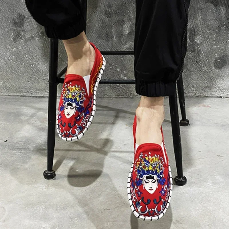 Ethnic Fashion For Men - Scarpe di tela ricamate stile etnico