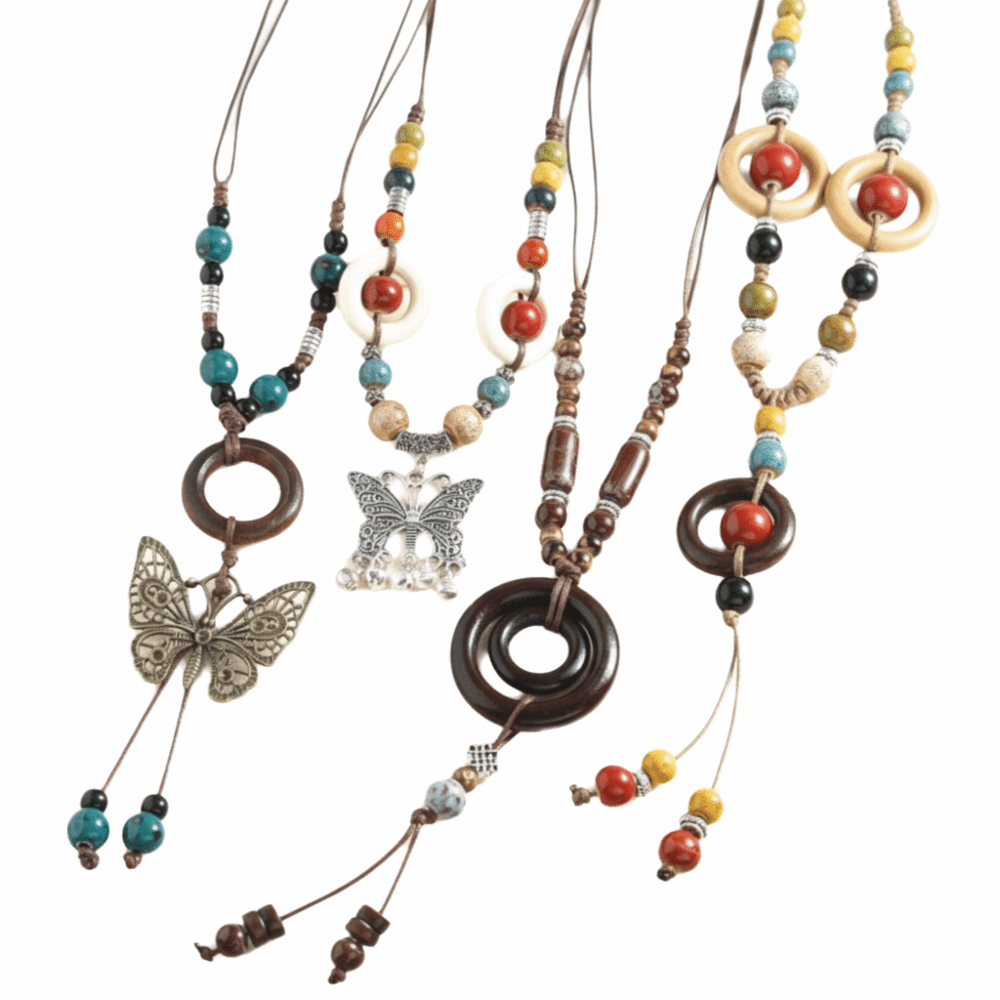 Ethnic Wear Fashion Designer - Ciondolo a Farfalla in Stile Etnico,