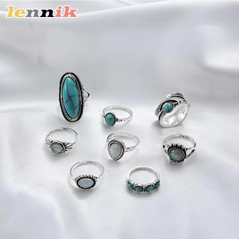 LENNIK Set di 8 Anelli Etnici  - Ethnic Wear Fashion Designer recensione e prezzo